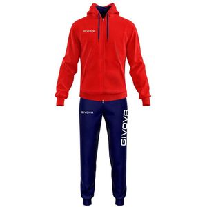 Givova - King Cotone Terry Poker - Trainingspak - Rood en Blauw