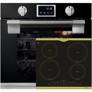 Kaiser Inbouwoven EH 6338 s, inbouwoven, pyrolytische oven, 11 functies + KCT 6195 IEm Inductiekookplaat 60 cm