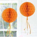 Decoratie bol oranje 30 cm