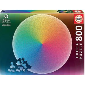 Regenboog - Vormpuzzel - Cirkel van 800 stukjes