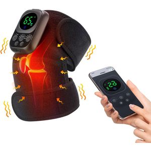 WizBay Premium Select® 4in1 Knie Schouder Arm en Been Brace - 6 Levels Warmte - 3 Levels Vibratie Massage - 2 Micro Stroom Pads 8 Modus - LED Tiptoets Computer - APP iOS Android
