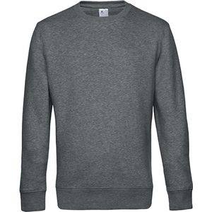 2-Pack Sweater 'French Terry' B&C Collectie maat L Heather Midgrijs