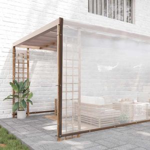 The Living Store Doorzichtig zeildoek met zeilringen 10x10 m polyethyleen - Doorzichtig Zeildoek - Dekzeil - Tuindekzeil - Poolfolie - Plastic Folie