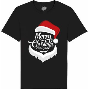 Merry Christmas Kerstbaard - Foute kersttrui kerstcadeau - Dames / Heren / Unisex Kleding - Grappige Kerst Outfit - T-Shirt - Unisex - Zwart - Maat 4XL