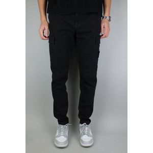 Stone Island Logo-Patch Tapered Trousers 'Zwart'