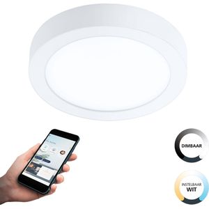 EGLO connect.z Fueva-Z Smart Opbouwlamp - Ø 21 cm - Wit - Instelbaar wit licht - Dimbaar - Zigbee