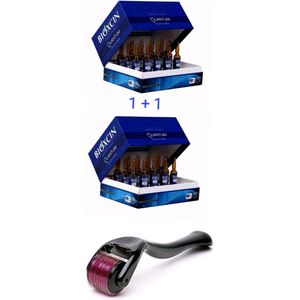 Bioxcin - 2 x Quantum Bio-Activ Anti Hair Loss Serum 30 x 6 ml plus 1 x Derma Roller- Herbal - Bio - bioxcin - bioxsine - Anti-Haaruival -Haaruitval -Haarverzorging - Haarseru - Serum