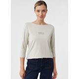 comma - T-Shirt - 3/4 Mouwen - U-hals - Normale Pasvorm