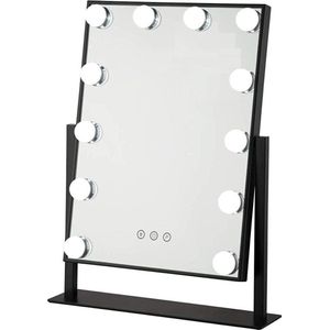 Bright Beauty Vanity hollywood make up spiegel met verlichting - zwart - dimbaar met drie lichtstanden