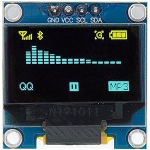 OTRONIC® Mini OLED display blauw/geel 0.96 inch 128x64 pixels I2C voor Arduino | ESP32 | ESP8266 | Raspberry Pi