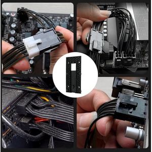 CPU 8-pin to CPU 8-pin + 4-pin, CPU 8-pin connection to CPU ATX 8-pole (4+4) and ATX 4-pin plug, ATX power cable, ATX EPS 12V, flat and flexible design, 25 cm