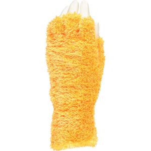 Apollo - Zachte handschoenen vingerloos - Fluor oranje one size - Vingerloze handschoenen kinderen - Carnaval - Party - Feestartikelen