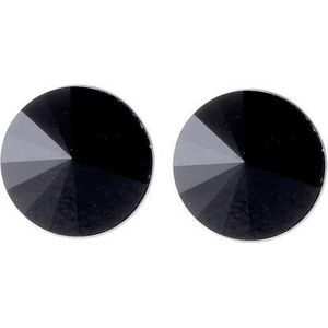 Behave – Oorsteker met swarovski elements – 6 mm – Zwart – Nikkelvrij