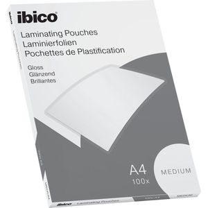 Ibico Basics A4 Lamineerhoezen, Glanzend - 100 micron - 100 Stuks - Glashelder