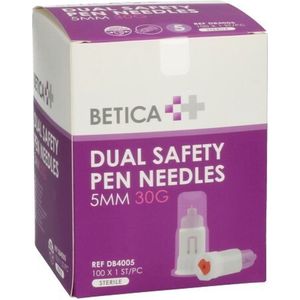 BETICA VEILIGHEIDSPENNAALDEN (DUAL SAFETY) - 5MM X 30G - 100 STUKS