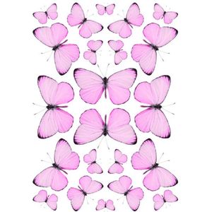 Fietssticker vlinders roze container sticker watervast regenbestendig