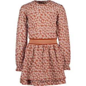 4PRESIDENT Meisjes jurk - Brandy Brown Aop - Maat 128 - Meisjes jurken