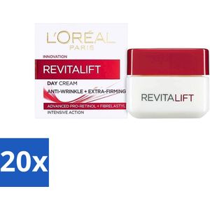 L'Oréal Revitalift 40+ - Dagcrème - Hydrating Anti-Rimpel - 50 ml - Bulkverpakking - 20 stuks