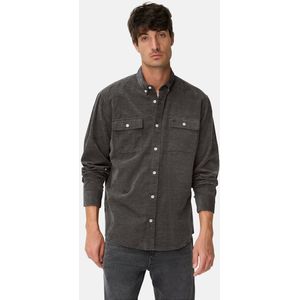 camel active - Hemd - Zwart - Lange Mouwen - Opgestikte Zakken