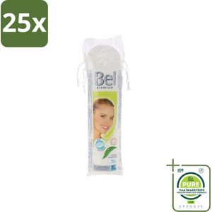 25 x Hartmann Bel - Wattenpads Premium Klein Rond - 75 stuks per verpakking - Grootverpakking - Biologische Wattenschijfjes - Katoenen Wattenschijfjes - Make-up Remover - Gezichtsreiniger - Biologische Verpakking