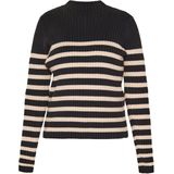usha - Classic Collection - Sweater - Slim-fit - Met Staande Kraag - Gestreept