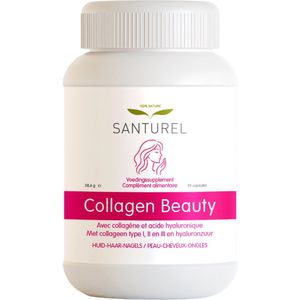 Santurel Collagen Beauty - Vermindert rimpels - Versterkt het haar - Tegen broze nagels - Collageen Complex - Gotu kola - Heermoes - 90 Capsules