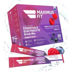 MaximusFit Elektrolyten - Elektrolyten Poeder - 30 zakjes van 8.5g - Weinig Suiker - Keto Friendly - Bosvruchten