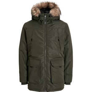 JACK&JONES - JJECONSTRUCT FAUX FUR PARKA SN - Heren - Buitenjassen