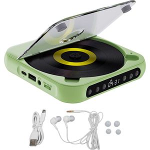 Somstyle Draagbare CD Speler met Bluetooth - EA100 - 3.5 MM Aux - CD / CD-R / CD-RW - Discman - MP3 - Groen