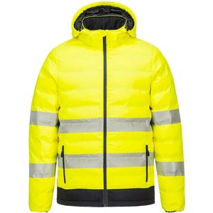 Portwest - Hi-Vis Ultrasonisch Verwarmd Tunnel Jack S548 - Geel/Zwart - Werkjack
