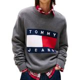 Tommy Jeans - Trui - Marine - Donkergrijs - Rood - Wit