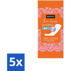 Sence - Normaal - Inlegkruisjes - Dagelijks Comfort - 28 Inlegkruisjes - Bulkverpakking - 5 stuks