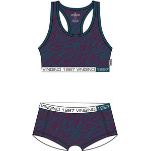 Vingino G-WO25-8 zebra racer set 2 pack Kinder Onderbroek - Petrol blue