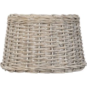 HAES DECO - Rotan Lampenkap - Natural Cosy - beige rotan gevlochten - formaat Ø 30x19 cm, voor Fitting E27 - Hanglamp