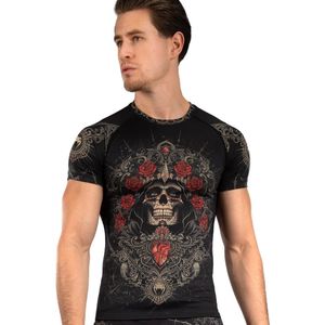 Venum Santa Muerte 5.0 Rashguard Diep Zwart Goud - S