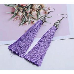 Oorhangers – roze oorhangers – kwast oorbellen – hang oorbellen - oorbellen roze - festival – roze oorbellen – roze hang oorbellen – cadeau voor vriendin – bohemian - festival oorbellen - bohemian sieraden - bohemian oorbellen