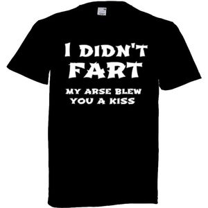 Grappig T-shirt - I didn't fart - kiss - farter - vader - vaderdag - papa - scheet - scheten - stinkerd - maat 6XL