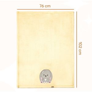 Be Mammy - BE20-168 - Kinderdeken - Geel - Met 3D-applicatie