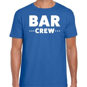 Bellatio Decorations Bar Crew t-shirt voor heren - personeel/staff shirt - blauw M