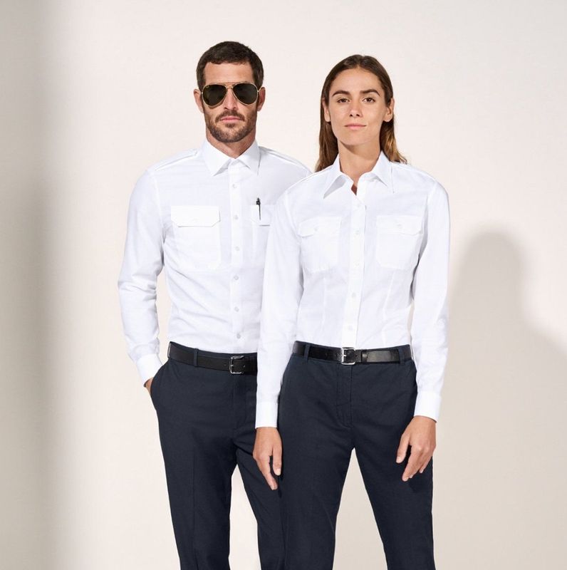 OLYMP - Pilot - Overhemd - Wit - Katoen/Polyester