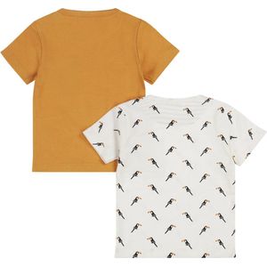 Dirkje-Jongens t-shirts ss-2 pack-Camel