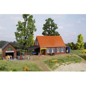 Auhagen - 11474 - Vissershuis - H0 - Metselwerk - Zwart Zadeldak