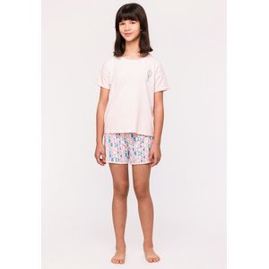 Woody pyjama meisjes - roze - 241-12-YPD-Z/406 - maat 164