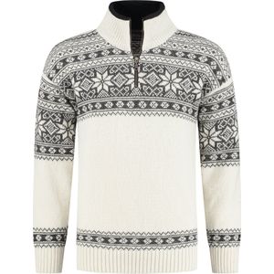 Norfinde Noorse trui Setesdals - grof gebreid - zuivere wol - gebroken wit