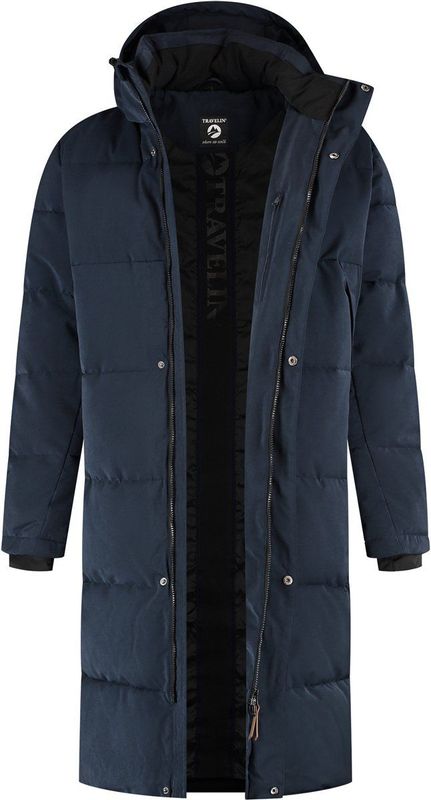 Travelin - Kalmar - Puffer Winterjas - Navy - Waterbestendig