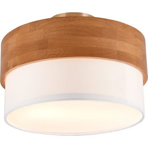 LED Plafondlamp - Plafondverlichting - Torna Sella - E14 Fitting - 2-lichts - Rond - Mat Nikkel/Wit - Aluminium