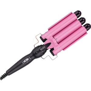 S&E 3-Barrel Krultang Hair Crimper – Professioneel Haarstylingsapparaat - Roze