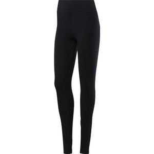 Reebok Linear Logo Tight Cotton Dames Sportlegging - Black/ White - Maat XL
