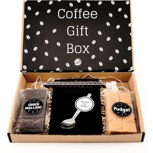 Brievenbuspakket coffee gift box - Cadeau - KOFFIE - Brievenbus pakket - The Big Gifts - cadeau voor man - cadeau voor vrouw - giftset - chocolade - eten - vaderdag - moederdag - pasen - snoep - cadeaubox