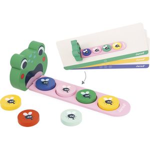 Janod Pedagogie - De Algoritme Kikker: Leer kleuren en logische reeksen met dit educatieve spel voor kinderen vanaf 3 jaar!